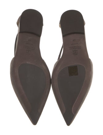 Brunello Cucinelli Suede Studded Accents Flats