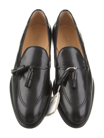 Brunello Cucinelli Leather Tassel Accents Loafers