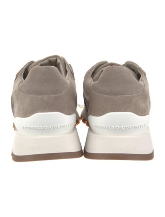 Brunello Cucinelli Suede Studded Accents Sneakers