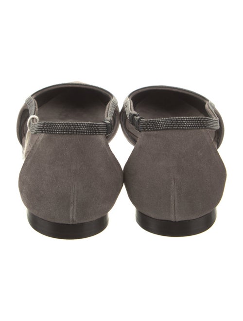 Brunello Cucinelli Suede Studded Accents Ballet Flats