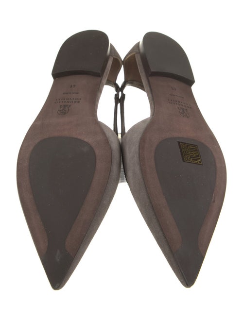 Brunello Cucinelli Suede Studded Accents Ballet Flats