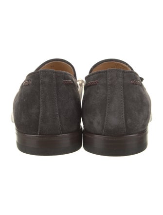 Brunello Cucinelli Suede Whipstitch Trim Loafers