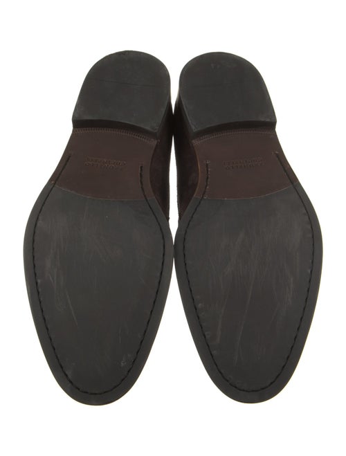 Brunello Cucinelli Suede Leather Trim Embellishment Loafers