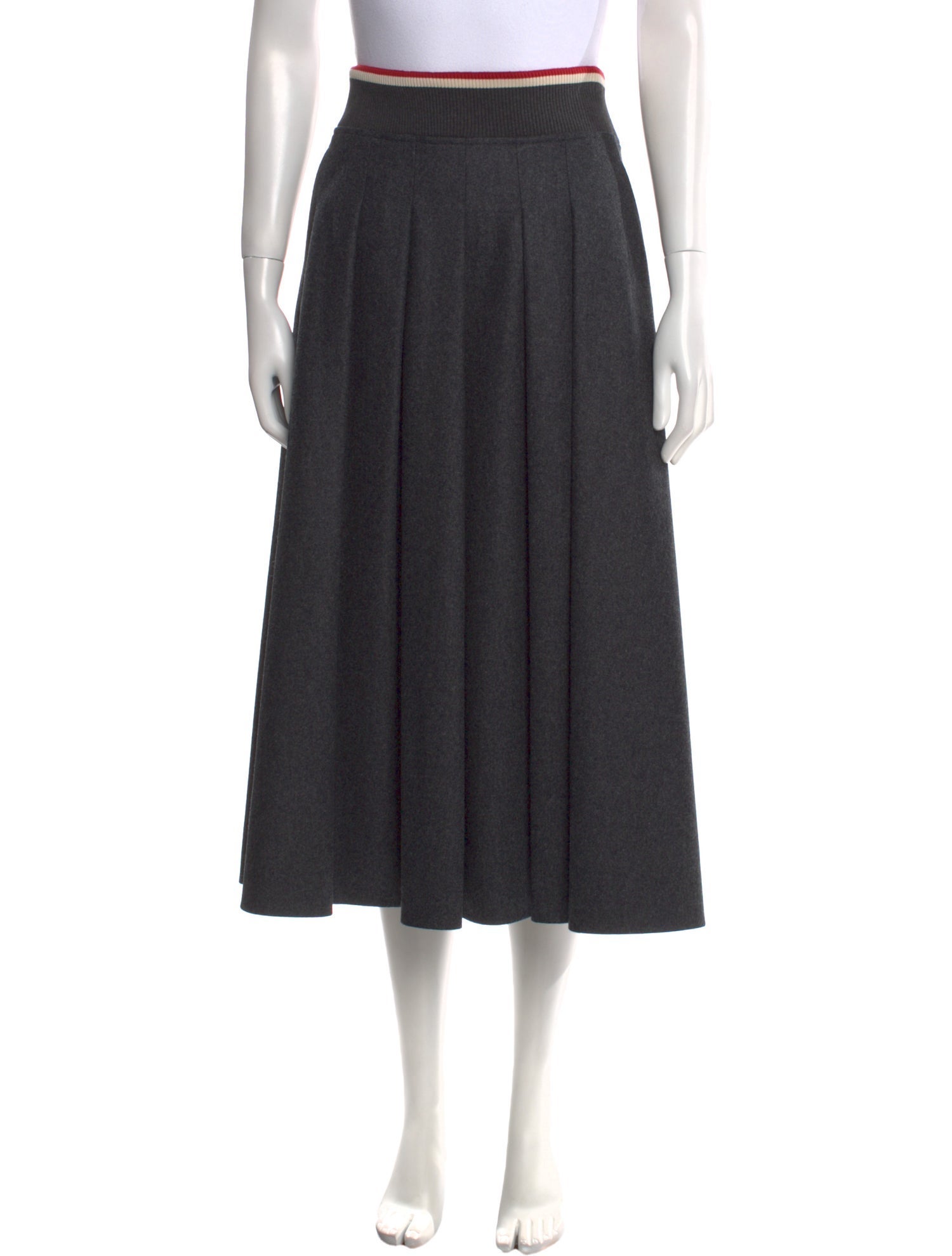 Brunello Cucinelli Virgin Wool Midi Length Skirt