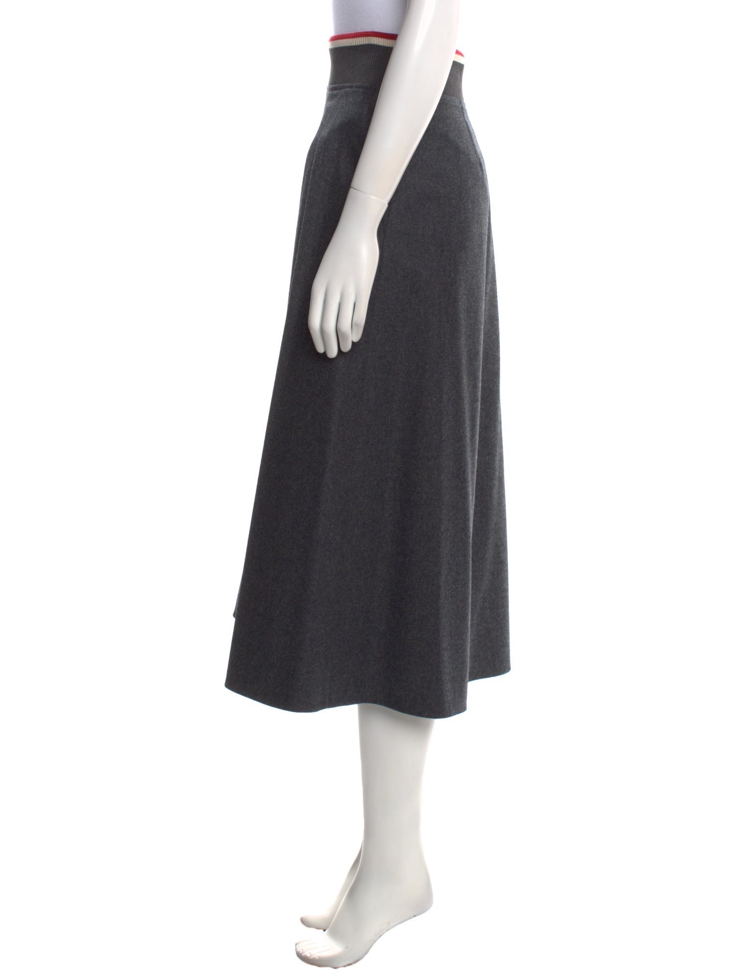 Brunello Cucinelli Virgin Wool Midi Length Skirt