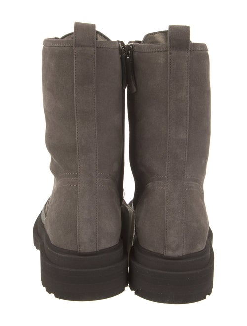 Brunello Cucinelli Suede Studded Accents Combat Boots