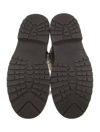 Brunello Cucinelli Suede Studded Accents Combat Boots