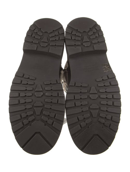 Brunello Cucinelli Suede Studded Accents Combat Boots