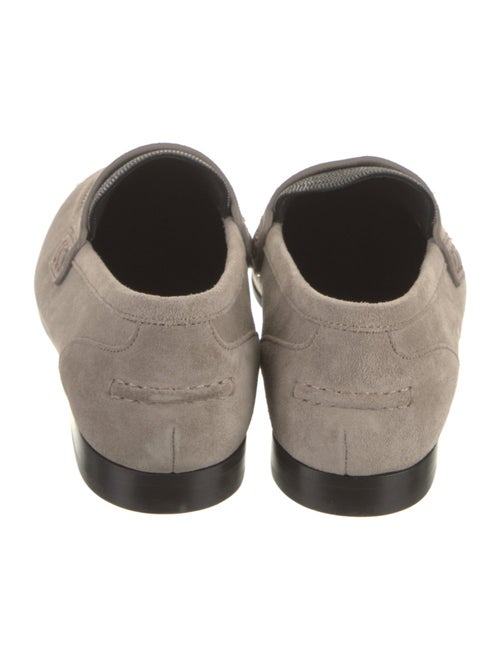 Brunello Cucinelli Suede Studded Accents Loafers