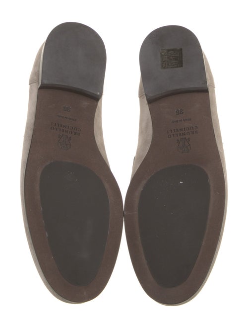 Brunello Cucinelli Suede Studded Accents Loafers