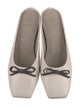 Brunello Cucinelli Leather Bow Accents Mules
