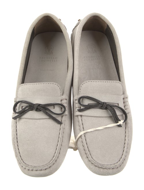 Brunello Cucinelli Suede Bow Accents Loafers