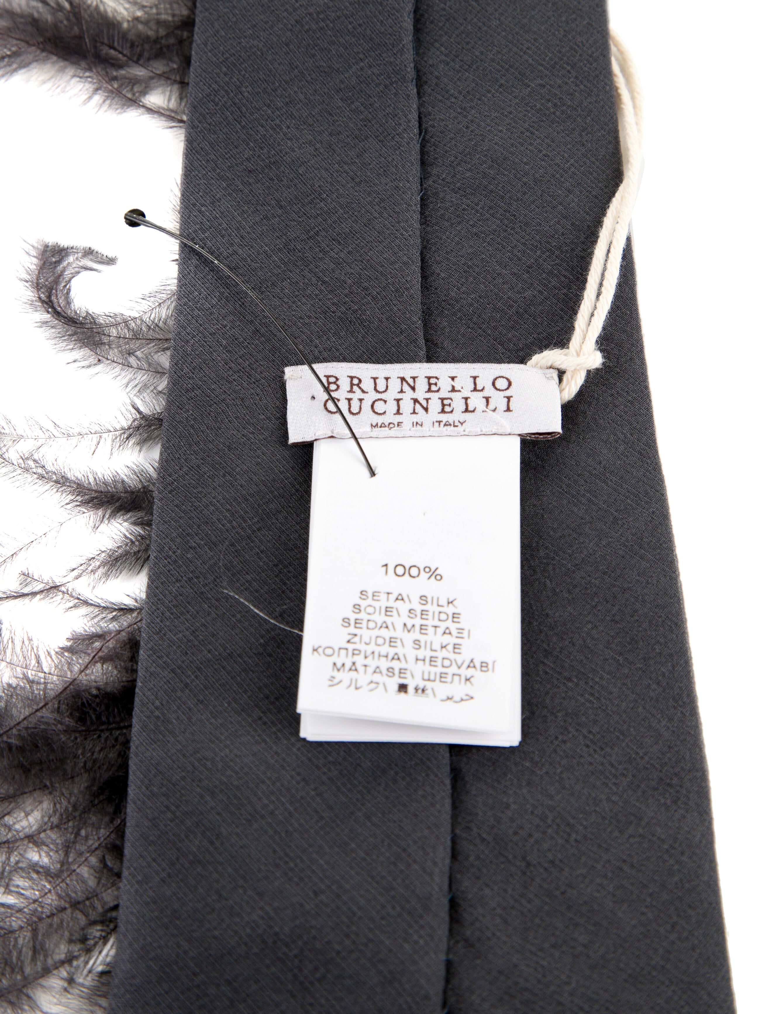 Brunello Cucinelli Embellished Silk Tie