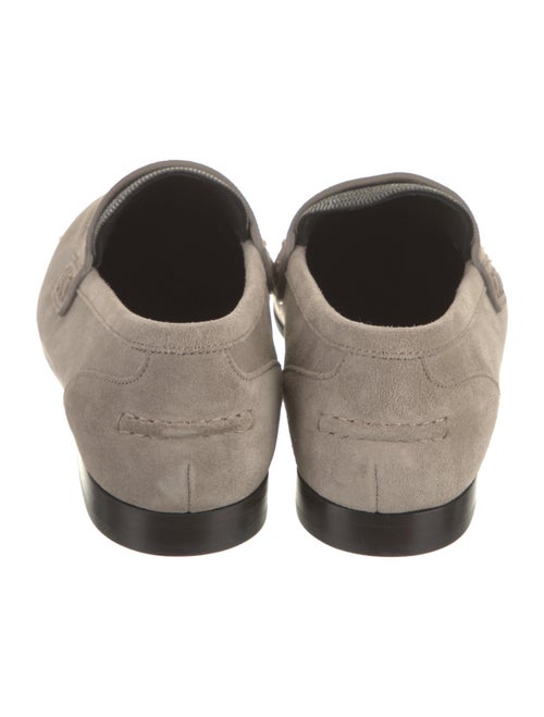 Brunello Cucinelli Suede Studded Accents Loafers