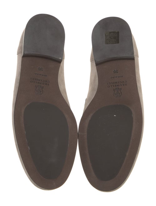 Brunello Cucinelli Suede Studded Accents Loafers