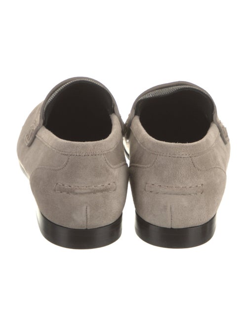 Brunello Cucinelli Suede Studded Accents Loafers