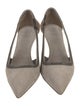 Brunello Cucinelli Suede Studded Accents Slingback Pumps