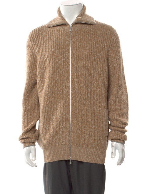 Brunello Cucinelli Lambswool Mock Neck Cardigan