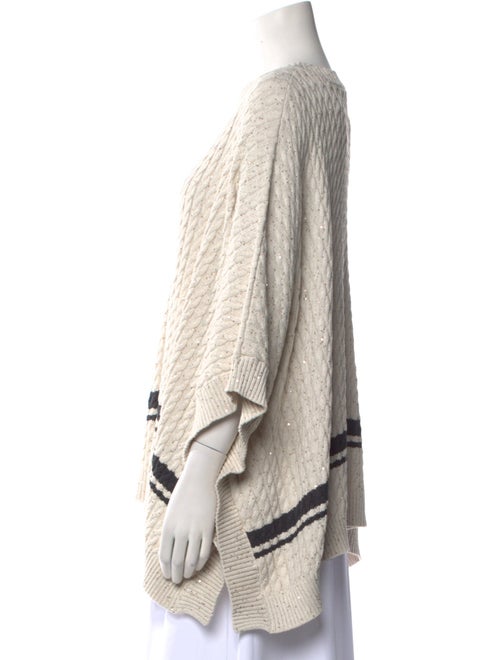 Brunello Cucinelli Striped Bateau Neckline Sweater