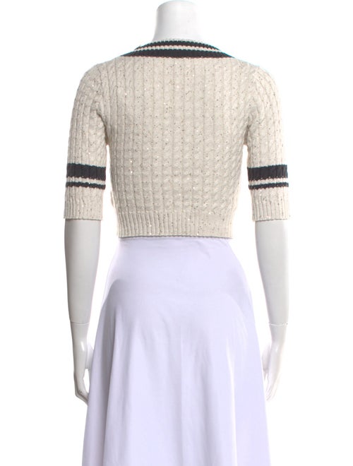 Brunello Cucinelli Striped V-Neck Sweater