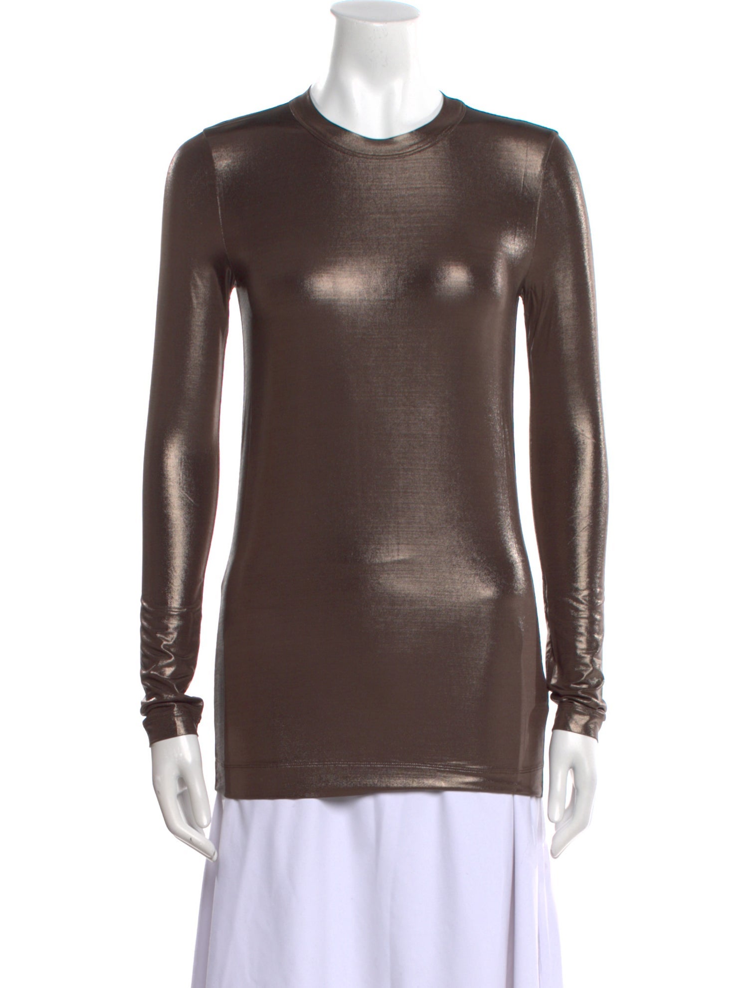 Brunello Cucinelli Crew Neck Long Sleeve Top