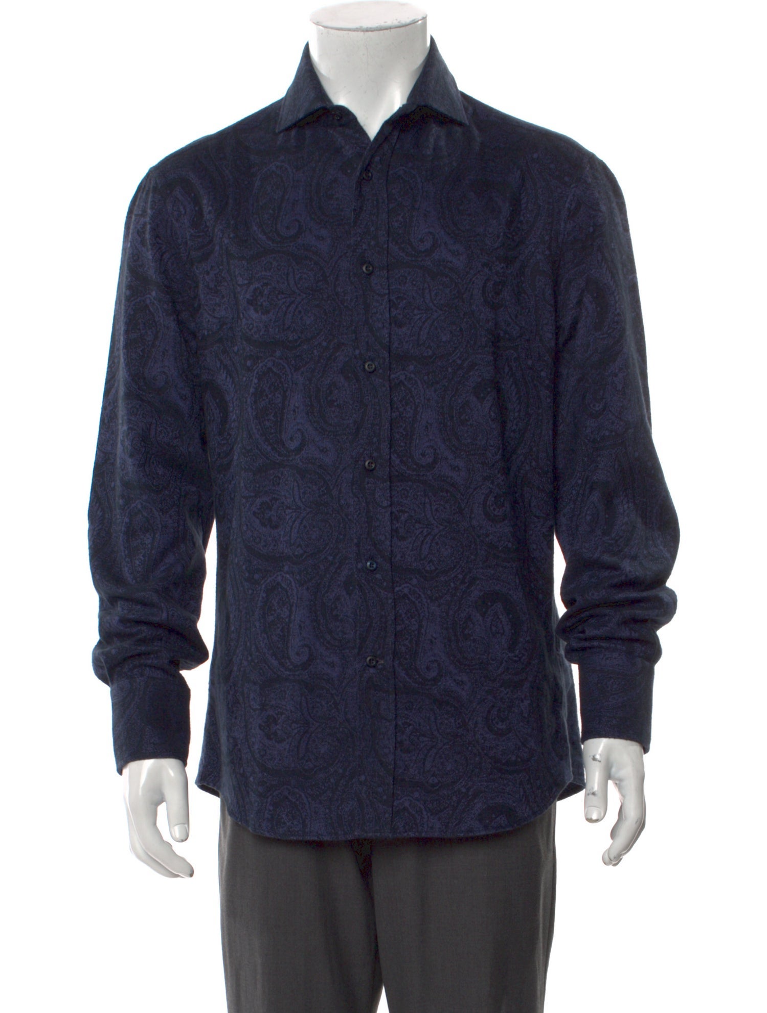 Brunello Cucinelli Paisley Print Long Sleeve Shirt w/ Tags