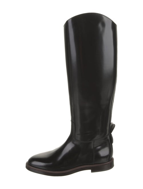 Brunello Cucinelli Leather Studded Accents Riding Boots