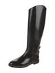 Brunello Cucinelli Leather Studded Accents Riding Boots