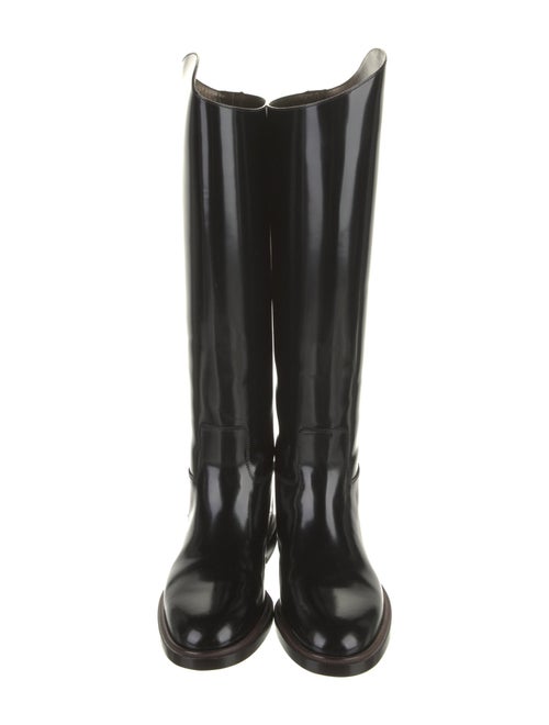 Brunello Cucinelli Leather Studded Accents Riding Boots