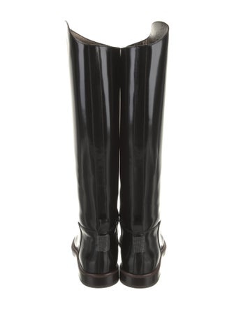 Brunello Cucinelli Leather Studded Accents Riding Boots