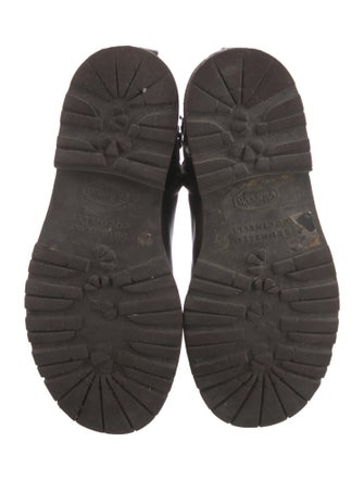 Brunello Cucinelli Leather Beaded Accents Combat Boots