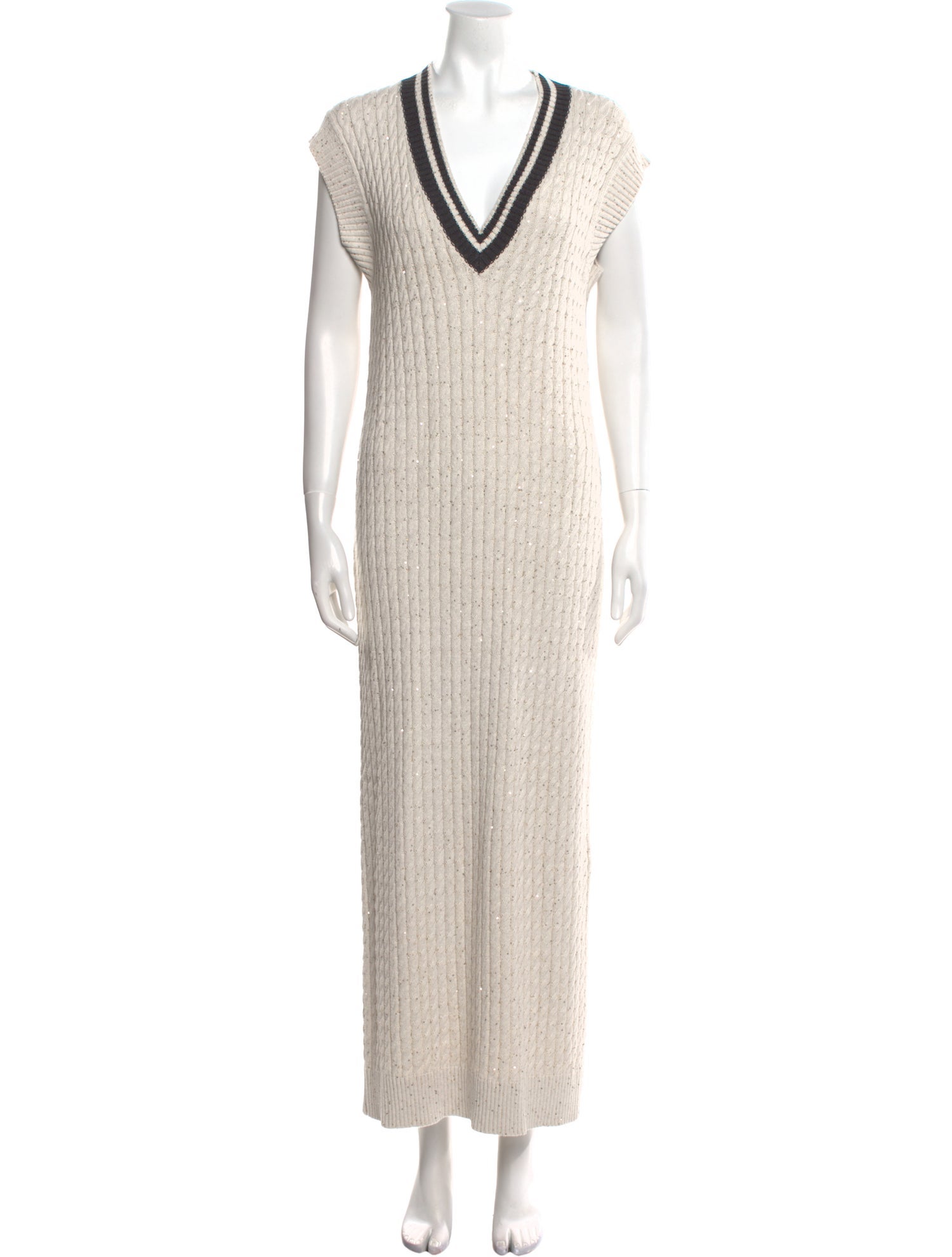 Brunello Cucinelli Cowl Neck Long Dress