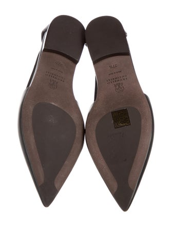 Brunello Cucinelli Leather Beaded Accents Ballet Flats