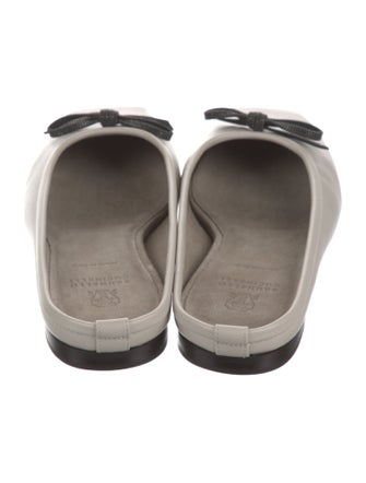 Brunello Cucinelli Leather Bow Accents Mules