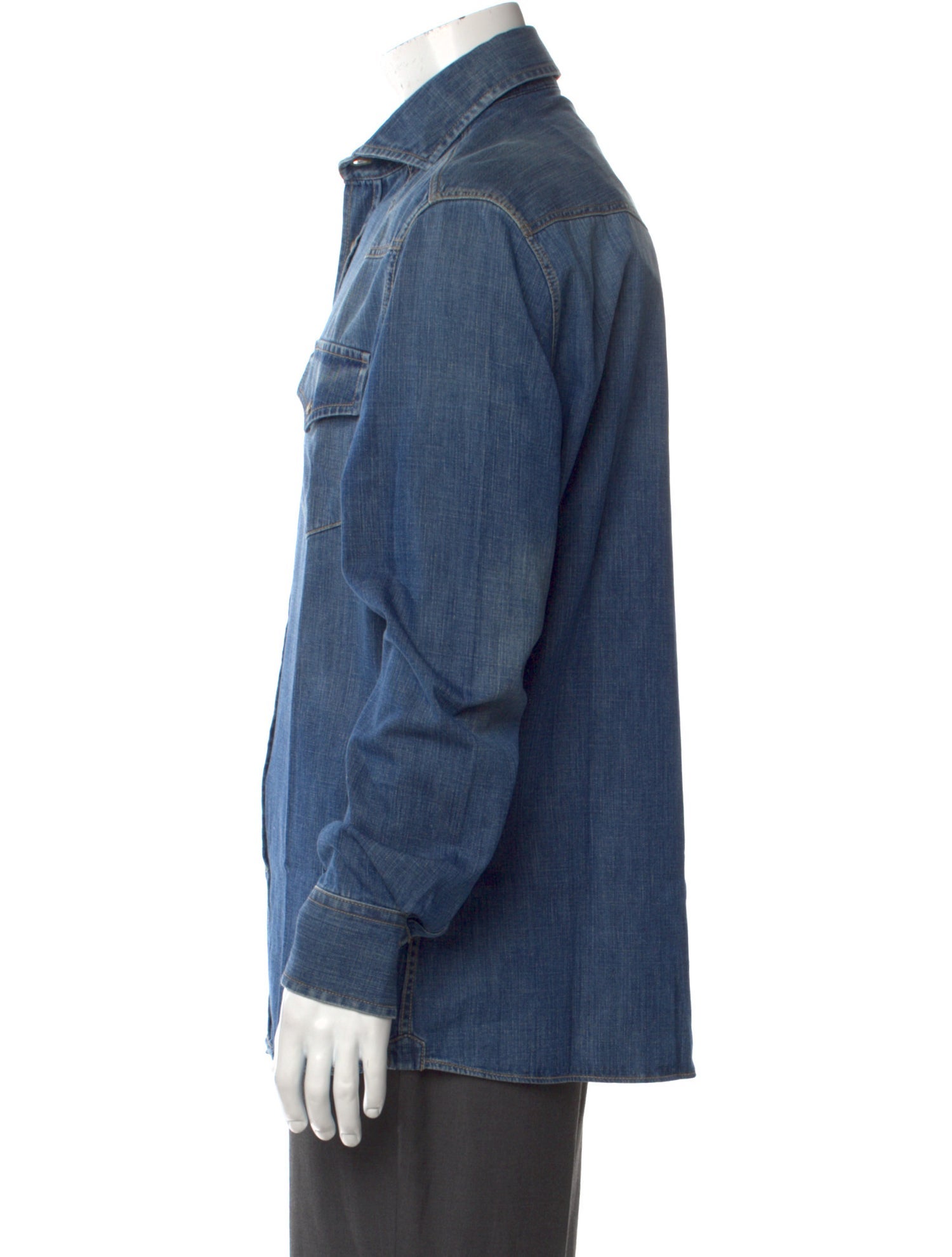 Brunello Cucinelli Long Sleeve Denim Shirt