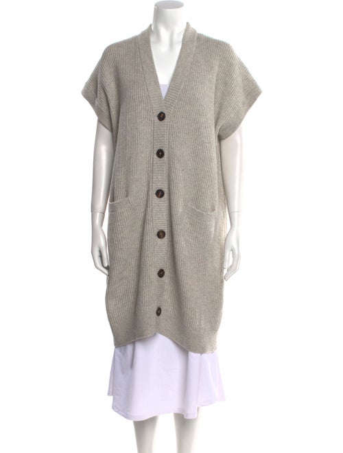 Brunello Cucinelli Virgin Wool Open Front Sweater