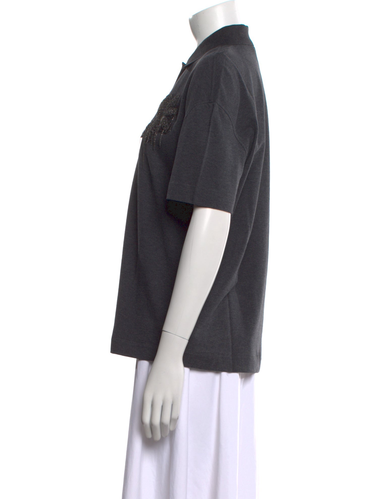 Brunello Cucinelli Short Sleeve Button-Up Top w/ Tags