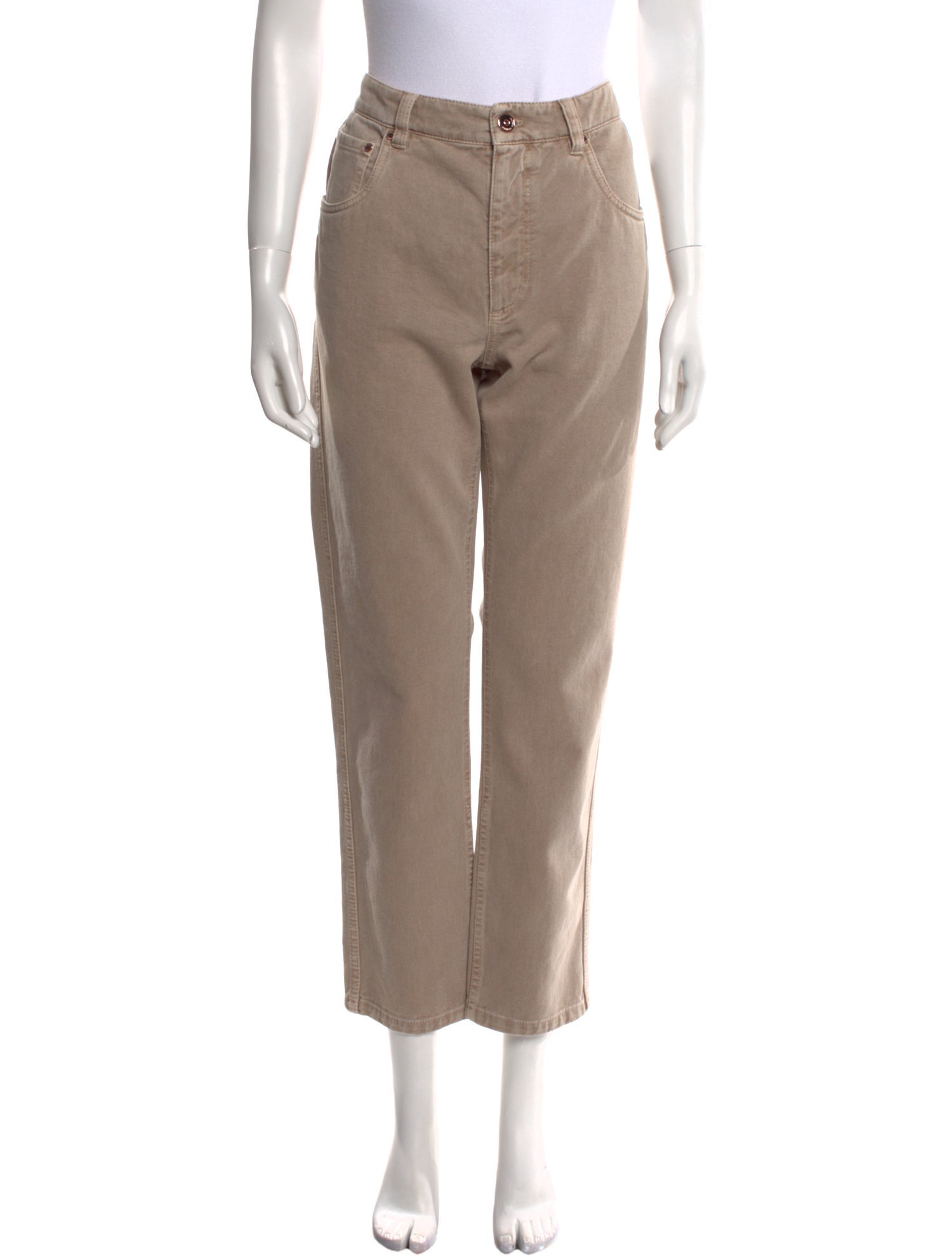 Brunello Cucinelli High-Rise Straight Leg Jeans