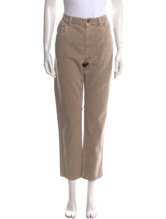 Brunello Cucinelli High-Rise Straight Leg Jeans