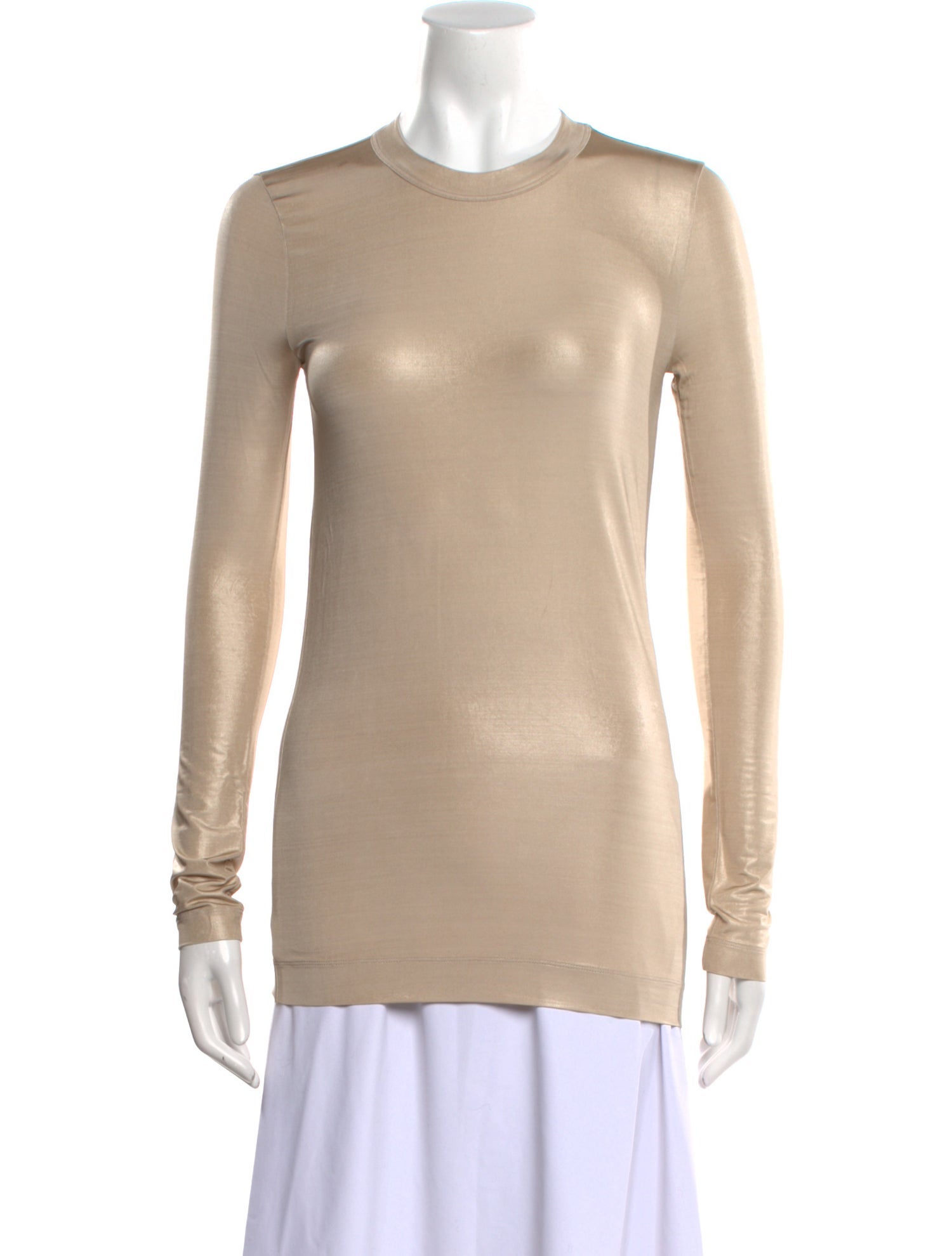 Brunello Cucinelli Crew Neck Long Sleeve Top