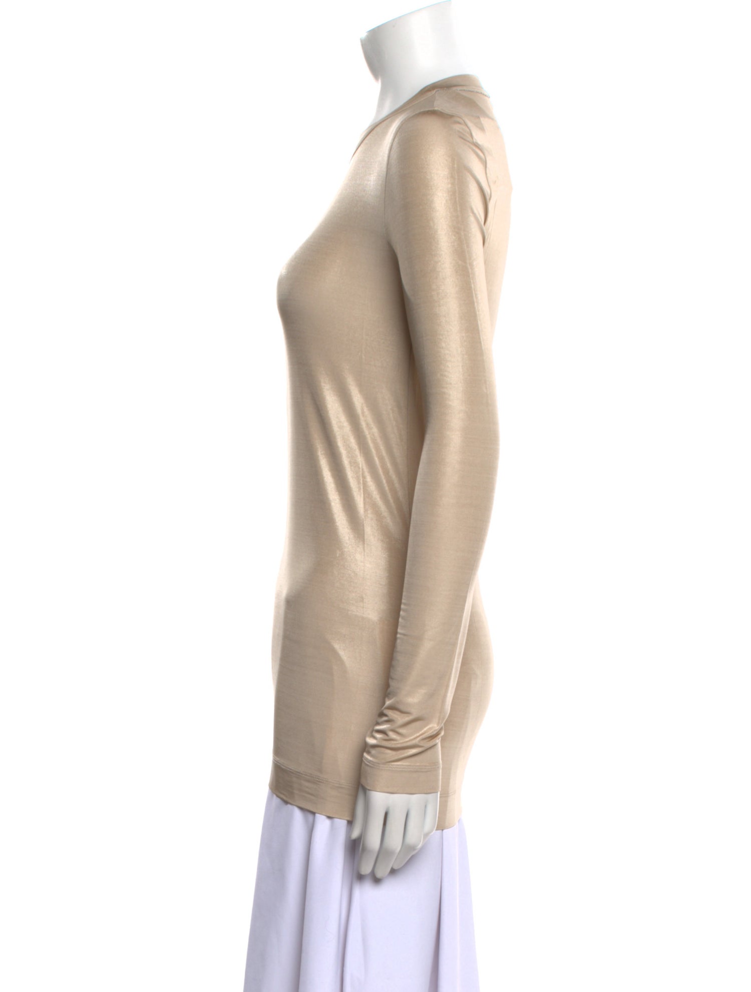 Brunello Cucinelli Crew Neck Long Sleeve Top
