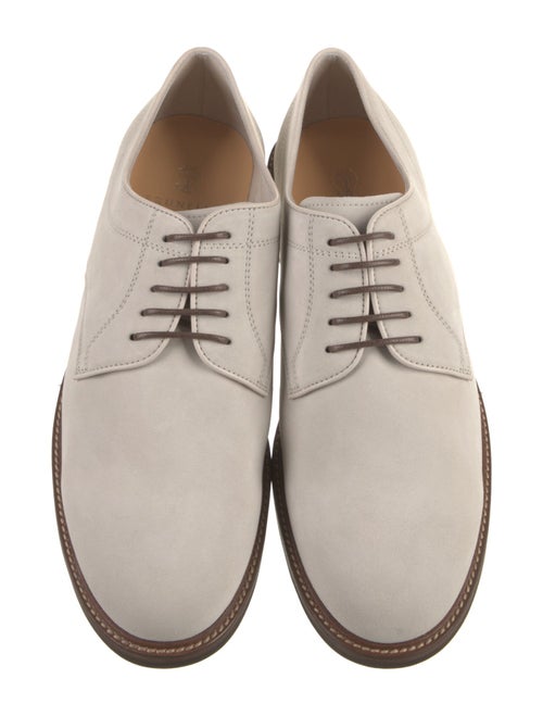 Brunello Cucinelli Suede Leather Trim Embellishment Derby Shoes