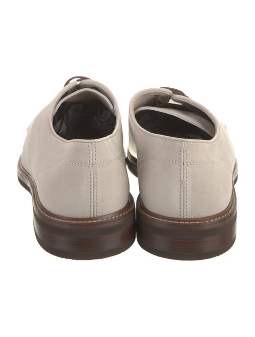 Brunello Cucinelli Suede Leather Trim Embellishment Derby Shoes