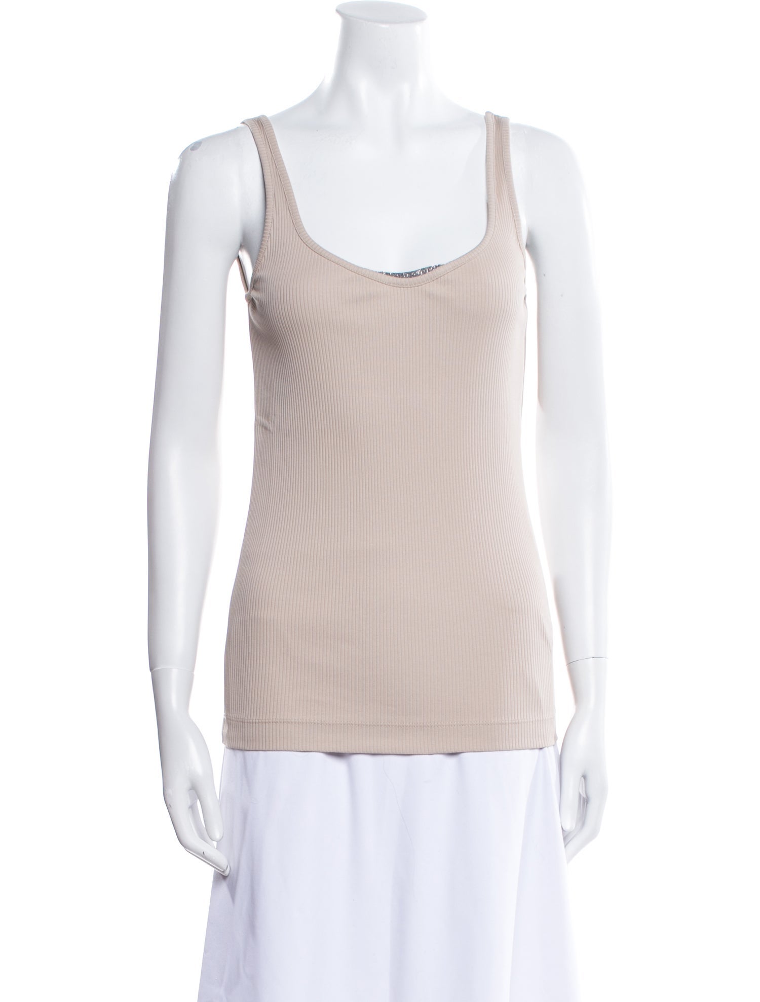 Brunello Cucinelli Scoop Neck Sleeveless Top