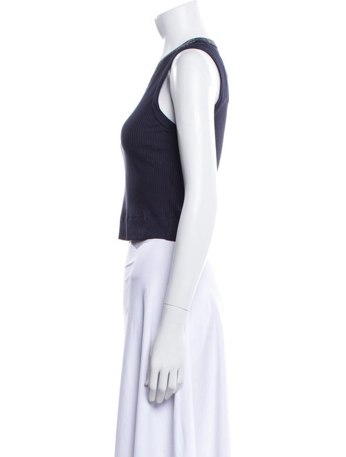 Brunello Cucinelli V-Neck Sleeveless Crop Top