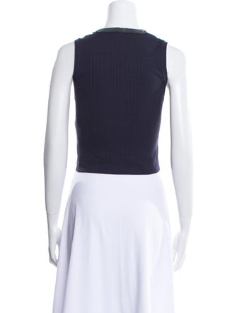 Brunello Cucinelli V-Neck Sleeveless Crop Top