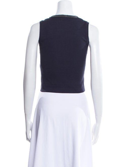 Brunello Cucinelli V-Neck Sleeveless Crop Top