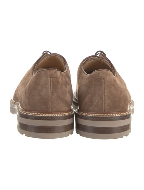 Brunello Cucinelli Suede Leather Trim Embellishment Derby Shoes
