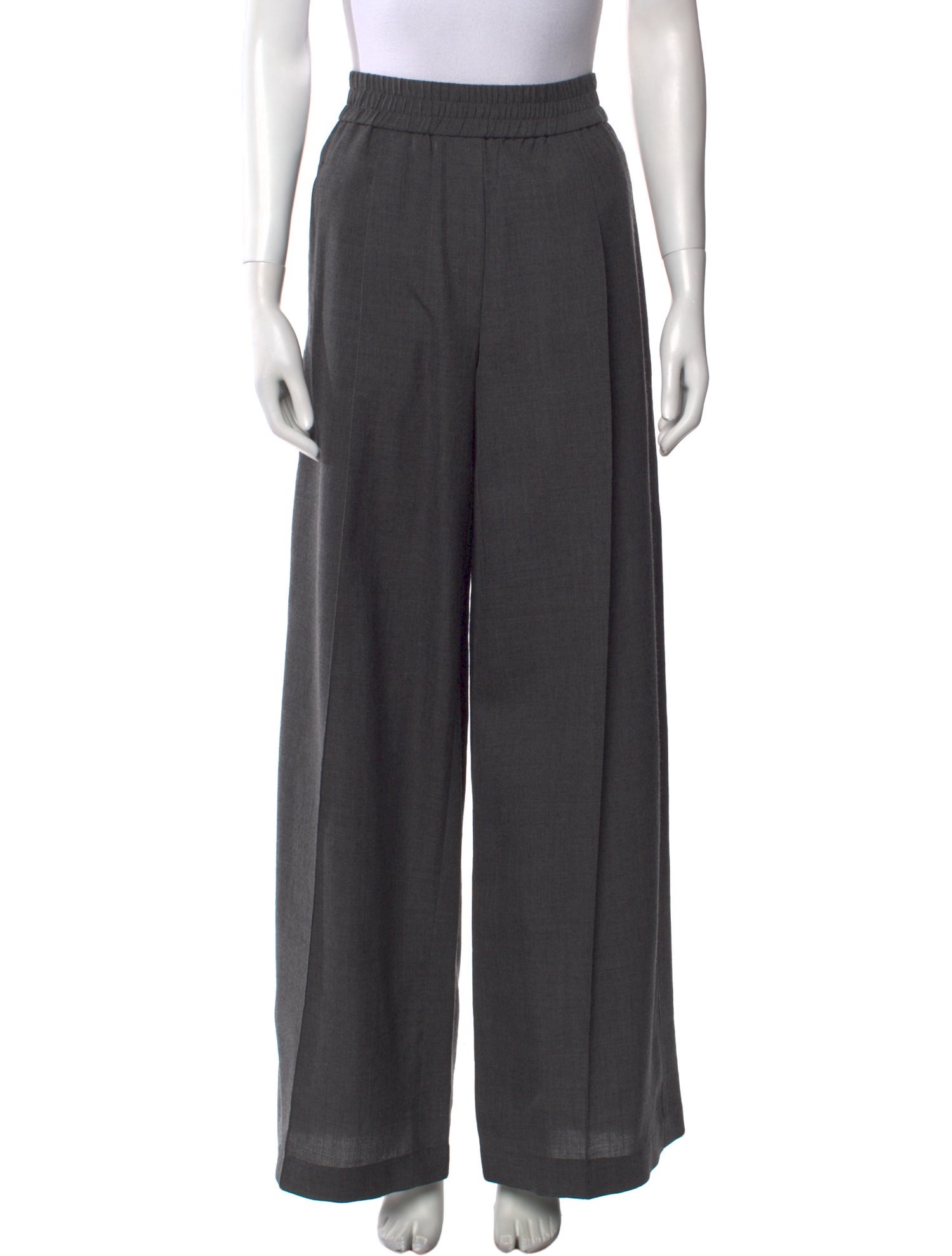 Brunello Cucinelli Virgin Wool Wide Leg Pants
