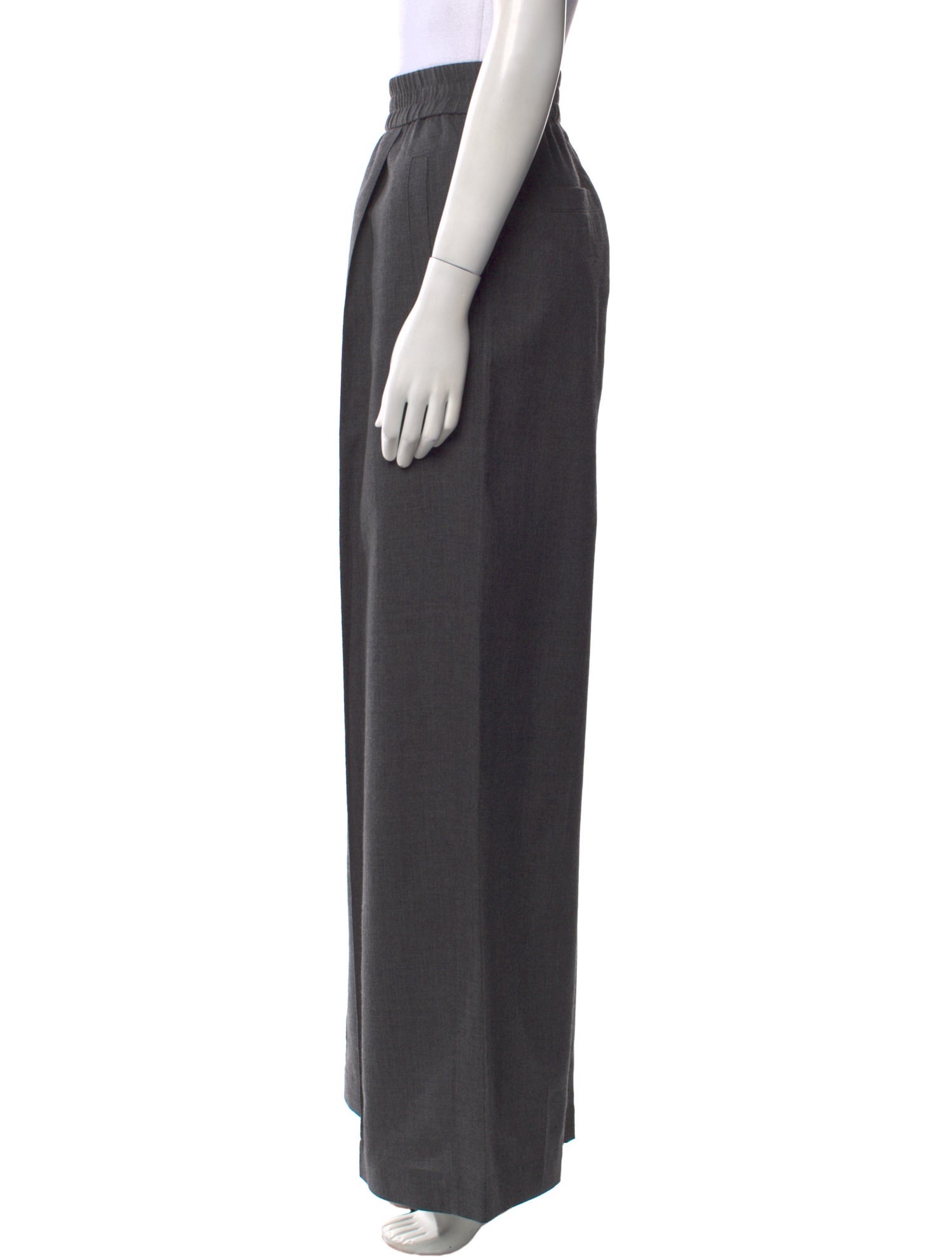 Brunello Cucinelli Virgin Wool Wide Leg Pants